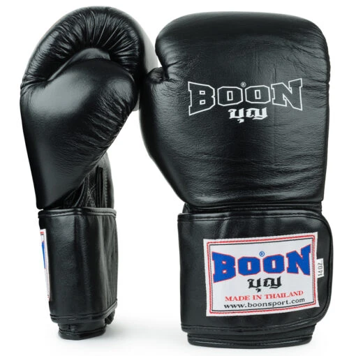 Boon Sport Boxing Gloves / Classic / Black -Thaiboxingstore Store BN BGV BK