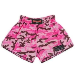 Boon Sport Muay Thai Shorts / Retro / Pink Camo