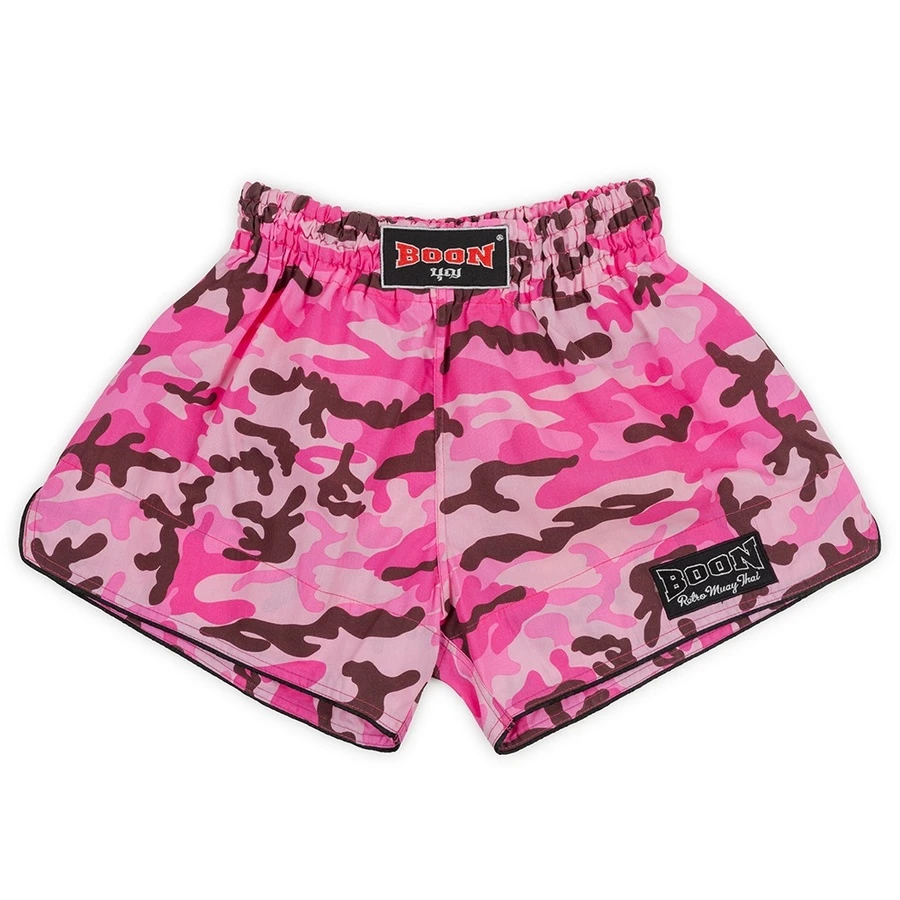 Boon Sport Muay Thai Shorts / Retro / Pink Camo 3 Boon Sport Muay Thai Shorts / Retro / Pink Camo