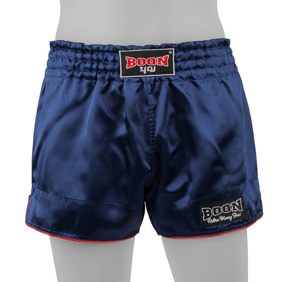 Boon Sport Muay Thai Shorts / Retro / Navy 5 Boon Sport Muay Thai Shorts / Retro / Navy - Image 3