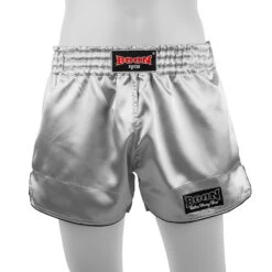 Boon Sport Muay Thai Shorts / Retro / Silver -Thaiboxingstore Store BN RSSL 2