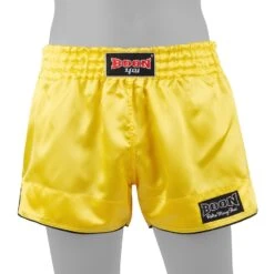 Boon Sport Muay Thai Shorts / Retro / Yellow -Thaiboxingstore Store BN RSYW 2