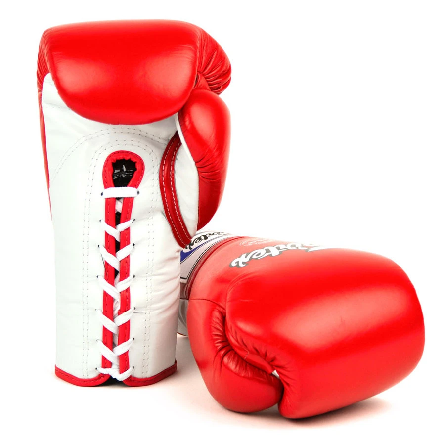 Fairtex Lace Up Boxing Gloves / BGL6 / Red 4 Fairtex Lace Up Boxing Gloves / BGL6 / Red - Image 2