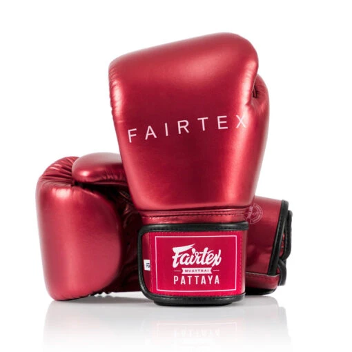 Fairtex Boxing Gloves / Metallic / Red -Thaiboxingstore Store FTX BGV22 RD