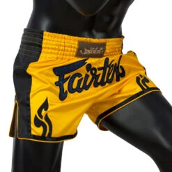 Fairtex Muay Thai Shorts / Slim Cut / Yellow 9 Fairtex Muay Thai Shorts / Slim Cut / Yellow -Thaiboxingstore Store FTX BS1701 Y 2
