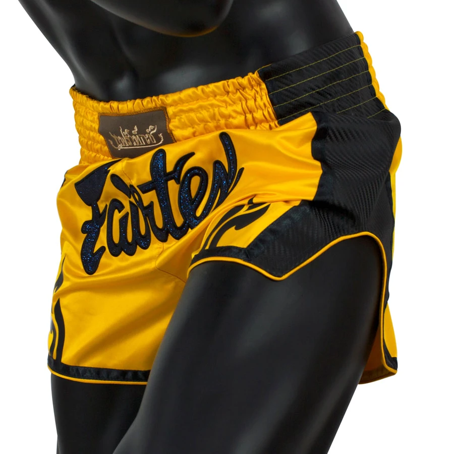 Fairtex Muay Thai Shorts / Slim Cut / Yellow 7 Fairtex Muay Thai Shorts / Slim Cut / Yellow - Image 5
