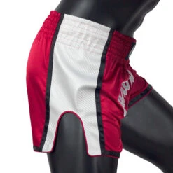Fairtex Muay Thai Shorts / Slim Cut / Red White -Thaiboxingstore Store FTX BS1704 RW 2