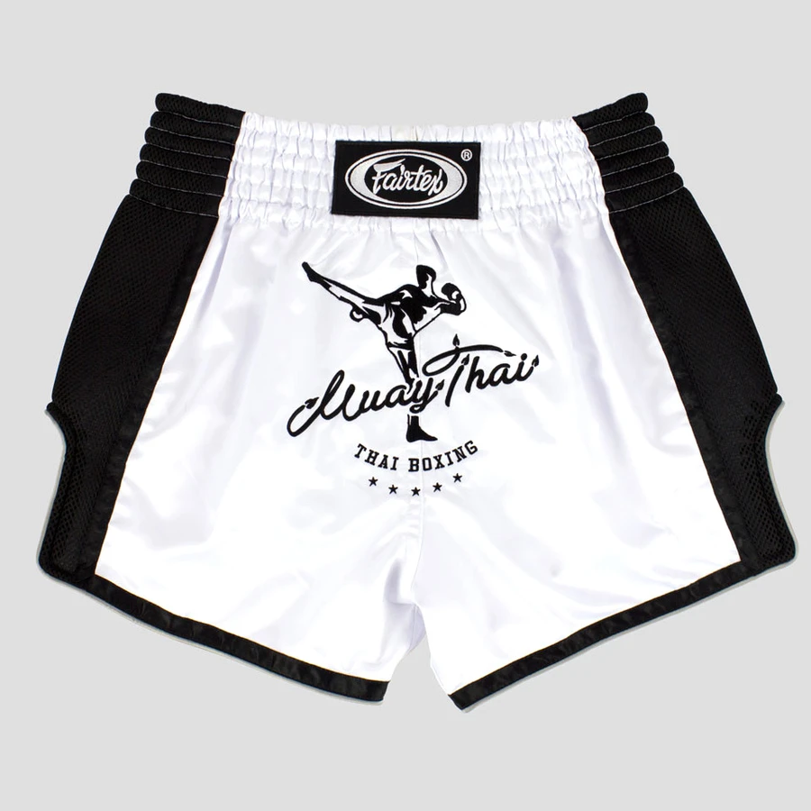Fairtex Muay Thai Shorts / Slim Cut / White 3 Fairtex Muay Thai Shorts / Slim Cut / White