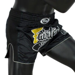Fairtex Muay Thai Shorts / Slim Cut / Black -Thaiboxingstore Store FTX BS1708 B 3