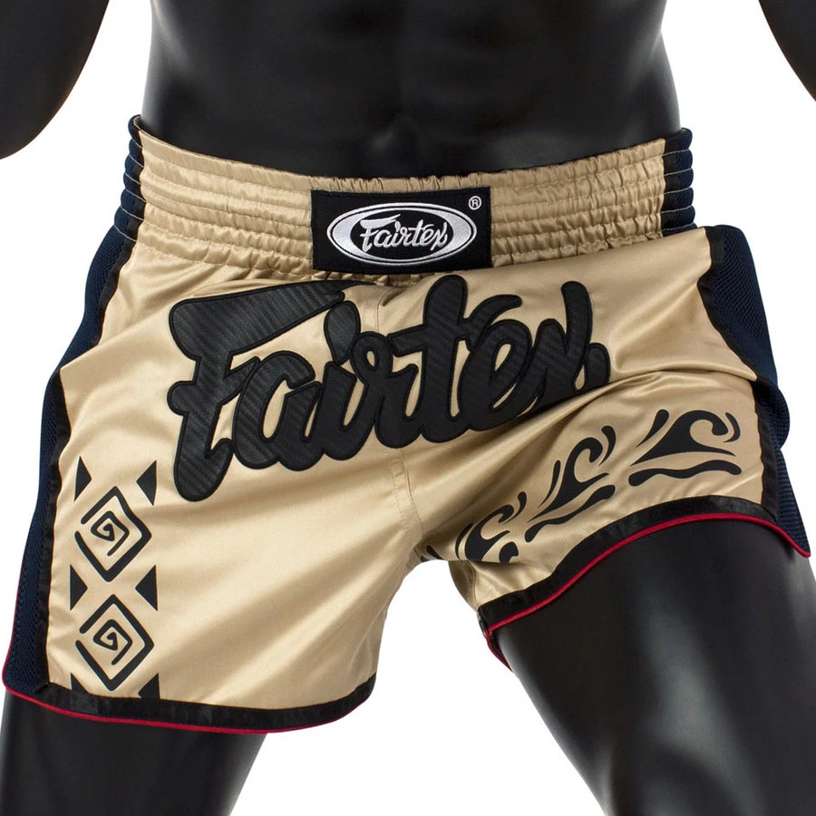 Fairtex Muay Thai Shorts / Slim Cut / Khaki 4 Fairtex Muay Thai Shorts / Slim Cut / Khaki - Image 2