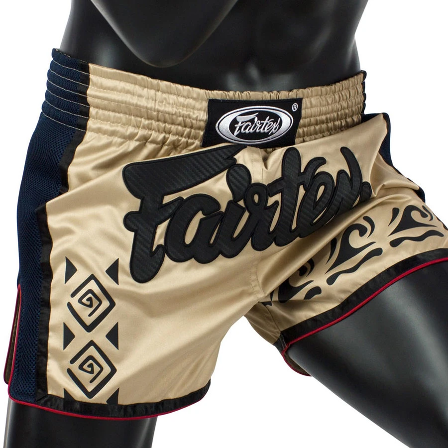 Fairtex Muay Thai Shorts / Slim Cut / Khaki 5 Fairtex Muay Thai Shorts / Slim Cut / Khaki - Image 3