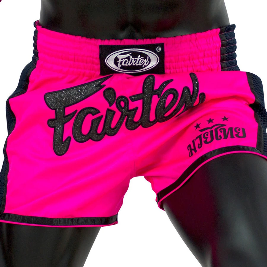 Fairtex Muay Thai Shorts / Slim Cut / Pink 4 Fairtex Muay Thai Shorts / Slim Cut / Pink - Image 2