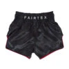 Fairtex Muay Thai Shorts / Slim Cut / Black Stealth -Thaiboxingstore Store FTX BS1901 BK