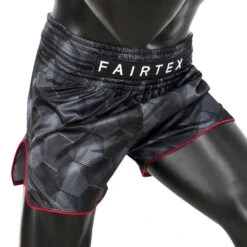 Fairtex Muay Thai Shorts / Slim Cut / Black Stealth 10 Fairtex Muay Thai Shorts / Slim Cut / Black Stealth -Thaiboxingstore Store FTX BS1901 BK 3