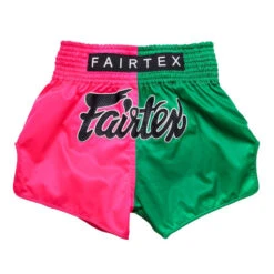 Fairtex Muay Thai Shorts / Slim Cut / Fighter Pink Green