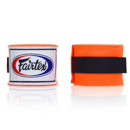 Fairtex Hand Wraps / HW2 / Orange 4.5m -Thaiboxingstore Store FTX HW2 ORG
