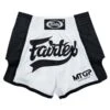 Fairtex Muay Thai Short / MTGP / White-Black 1 Fairtex Muay Thai Short / MTGP / White-Black -Thaiboxingstore Store FTX MTGP WH BK