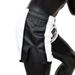 Fairtex Muay Thai Short / MTGP / White-Black 11 Fairtex Muay Thai Short / MTGP / White-Black -Thaiboxingstore Store FTX MTGP WH BK 4