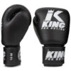 King Pro Boxing Gloves / Leather / Black -Thaiboxingstore Store KP BGVL3 BK