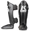 King Pro Shin Guards / Semi-Leather / Black -Thaiboxingstore Store KP SG L BK