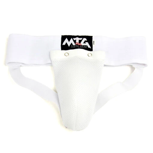 MTG Pro Groin Guard / Elastic / White -Thaiboxingstore Store MGT G1 WH A