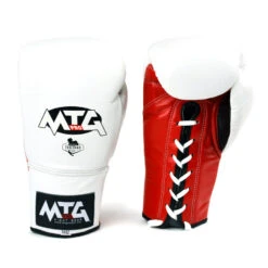 MTG Pro Gloves / Lace-up / 3-Tone White -Thaiboxingstore Store MTG LG2 3T WHT 2