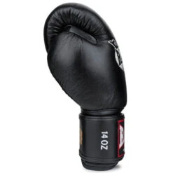 Raja Boxing Gloves / Leather / Black -Thaiboxingstore Store RJ VBGL SC BK 2