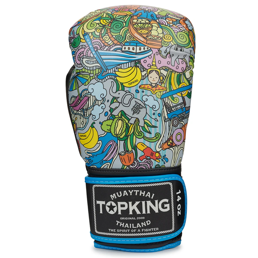 Top King Boxing Gloves / Asian Blue 4 Top King Boxing Gloves / Asian Blue - Image 2