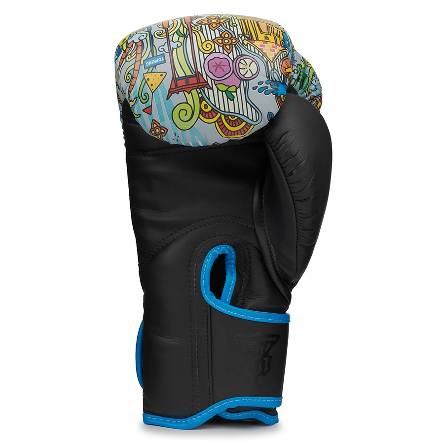 Top King Boxing Gloves / Asian Blue 6 Top King Boxing Gloves / Asian Blue - Image 4
