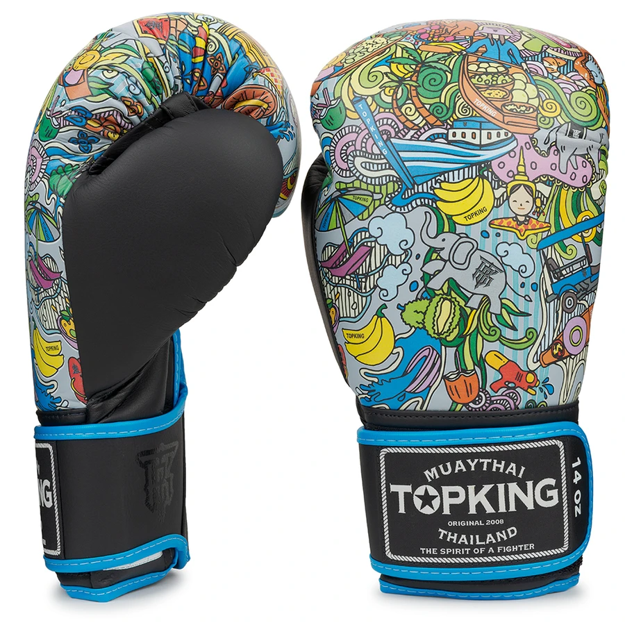Top King Boxing Gloves / Asian Blue 3 Top King Boxing Gloves / Asian Blue