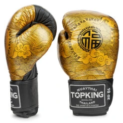 Top King Boxing Gloves / Happiness - Black Gold