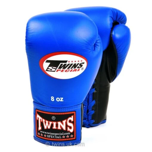 Twins Boxing Gloves / BGLL1 / Lace-up Blue -Thaiboxingstore Store TWS BGLL1 BLU