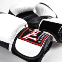 Twins Boxing Gloves / BGVL10 / Black-White -Thaiboxingstore Store TWS BGVL10 SBW 3