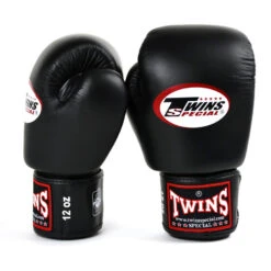 Twins Boxing Gloves / BGVL3 / Black -Thaiboxingstore Store TWS BGVL3 BLK 1