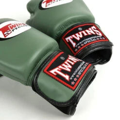 Twins Boxing Gloves / BGVL3 / Olive Green -Thaiboxingstore Store TWS BGVL3 OLG 3