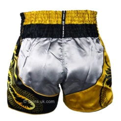 Twins Muay Thai Shorts / Dragon / Silver Gold -Thaiboxingstore Store TWS DRAGON 1 3