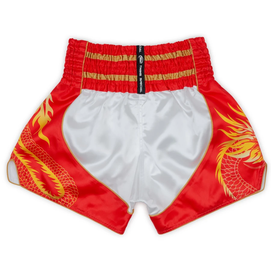 Twins Muay Thai Shorts / Dragon / White Red 4 Twins Muay Thai Shorts / Dragon / White Red - Image 2