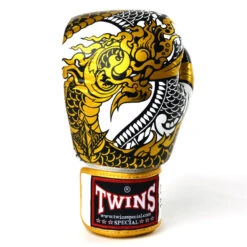 Twins Boxing Gloves / FBGVL3-52 / Nagas White-Gold -Thaiboxingstore Store TWS FBGVL3 52 NWG 2