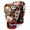 Twins Boxing Gloves / FBGVL3-52 / Skull Orange -Thaiboxingstore Store TWS FBGVL3 52 SOR
